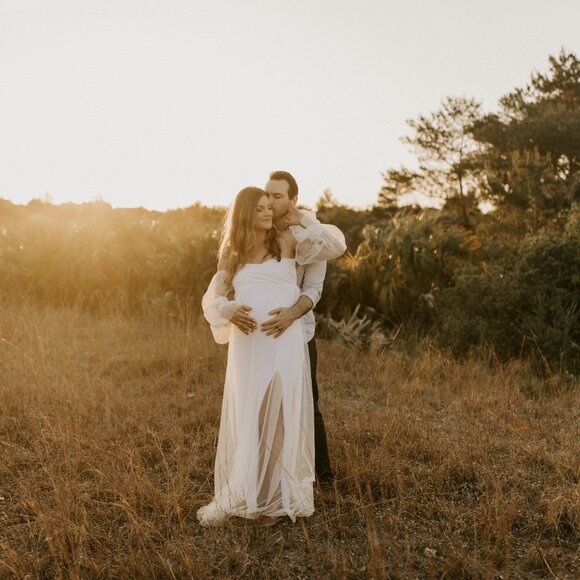 Vienna sweetheart Gown Maternity Dress Ivory - Picture 3 of 5